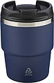 Recycled stainless steel double-walled mug (175 ml) Oli, blue