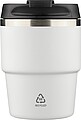 Recycled stainless steel double-walled mug (175 ml) Oli, white