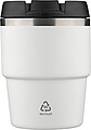 Recycled stainless steel double-walled mug (175 ml) Oli, white