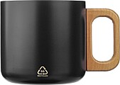 Recycled stainless steel double-walled mug 400 ml Dwight, black
