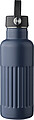 Recycled stainless steel drinking bottle (500 ml) Lior, blue