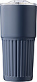 Recycled stainless steel drinking mug (500 ml) Kael, blue