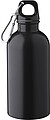 Recycled stainless steel single walled bottle (400 ml), black