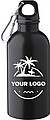 Recycled stainless steel single walled bottle (400 ml), black