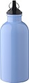 Recycled stainless steel single walled bottle (400 ml), light blue