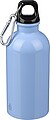 Recycled stainless steel single walled bottle (400 ml), light blue
