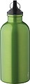 Recycled stainless steel single walled bottle (400 ml), light green