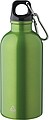 Recycled stainless steel single walled bottle (400 ml), light green