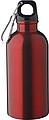 Recycled stainless steel single walled bottle (400 ml), red