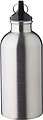 Recycled stainless steel single walled bottle (400 ml), silver