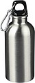 Recycled stainless steel single walled bottle (400 ml), silver