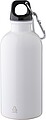 Recycled stainless steel single walled bottle (400 ml), white