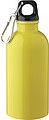 Recycled stainless steel single walled bottle (400 ml), yellow