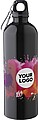 Recycled stainless steel single walled bottle (750 ml ), black