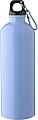 Recycled stainless steel single walled bottle (750 ml ), light blue