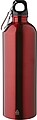 Recycled stainless steel single walled bottle (750 ml ), red