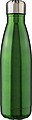 Recycled stainless steel single-walled flask 650 ml Cliff, green