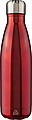 Recycled stainless steel single-walled flask 650 ml Cliff, red