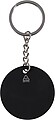 Recycled stainless steel soccer ball keychain Ciro, black