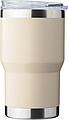 Recycled stainless steel travel mug (350 ml) Ayen, beige