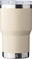 Recycled stainless steel travel mug (350 ml) Ayen, beige