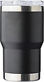 Recycled stainless steel travel mug (350 ml) Ayen, black