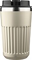 Recycled stainless steel travel mug (400 ml) Chiara, beige
