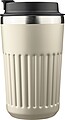 Recycled stainless steel travel mug (400 ml) Chiara, beige
