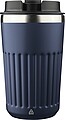 Recycled stainless steel travel mug (400 ml) Chiara, blue