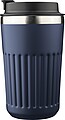 Recycled stainless steel travel mug (400 ml) Chiara, blue