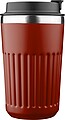 Recycled stainless steel travel mug (400 ml) Chiara, burgundy