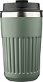 Recycled stainless steel travel mug (400 ml) Chiara, green