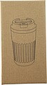 Recycled stainless steel travel mug (400 ml) Chiara, green