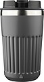 Recycled stainless steel travel mug (400 ml) Chiara, grey
