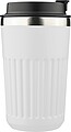 Recycled stainless steel travel mug (400 ml) Chiara, white