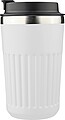Recycled stainless steel travel mug (400 ml) Chiara, white