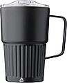 Recycled stainless steel travel mug (450 ml) Calo, black
