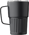 Recycled stainless steel travel mug (450 ml) Calo, black
