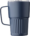 Recycled stainless steel travel mug (450 ml) Calo, blue
