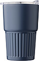 Recycled stainless steel travel mug (450 ml) Calo, blue