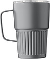 Recycled stainless steel travel mug (450 ml) Calo, grey