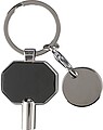 Recycled zinc alloy radiator bleed keychain Mara, black