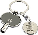 Recycled zinc alloy radiator bleed keychain Mara, black