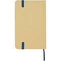 Reed A6 recycled hard cover notebook with plain pages, ocean blue