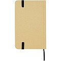 Reed A6 recycled hard cover notebook with plain pages, solid black