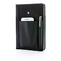 Refillable notebook and pen set, black