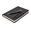 Refillable notebook and pen set, black