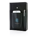 Refillable notebook and pen set, black