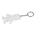 Reflecting bear keyring, white