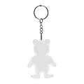 Reflecting bear keyring, white
